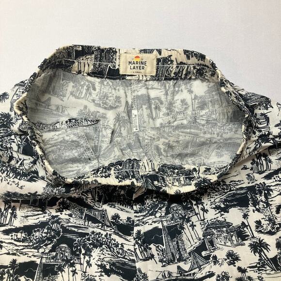 Marine Layer Allison Novelty Print Pant Womens XS Tencel Pull On San Francisco - Picture 9 of 15